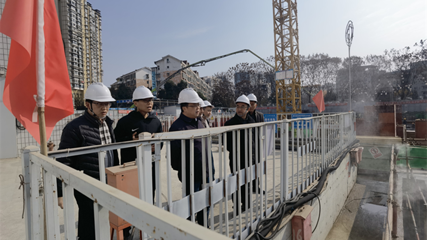 圖二：集團(tuán)黨委委員、副總經(jīng)理倪丹督導(dǎo)嘉來(lái)建工安全工作